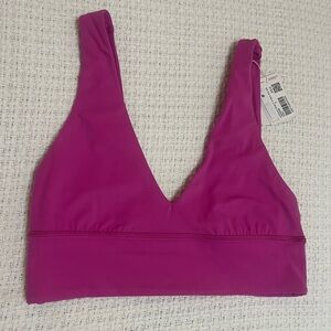 Lululemon NWT Women’s Align Training Sports Bra V Neck Size 8 Pink